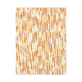 Candy Rain I – Minimalist Linear Canvas in Burnt Orange & Neutral Tone