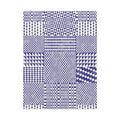 Modern Abstract Canvas – Geometric Pattern in Deep Blue & Soft White
