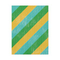 Diagonal Rhythm – Abstract Canvas Print in Teal, Green & Yellow